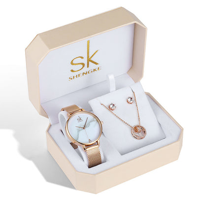 Rose Gold Three-Piece Watch Set