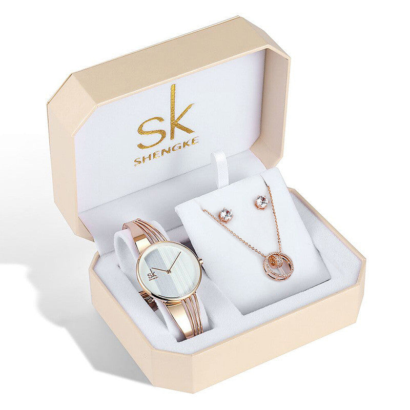 Rose Gold Three-Piece Watch Set