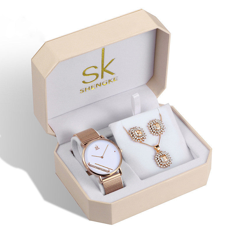 Rose Gold Three-Piece Watch Set