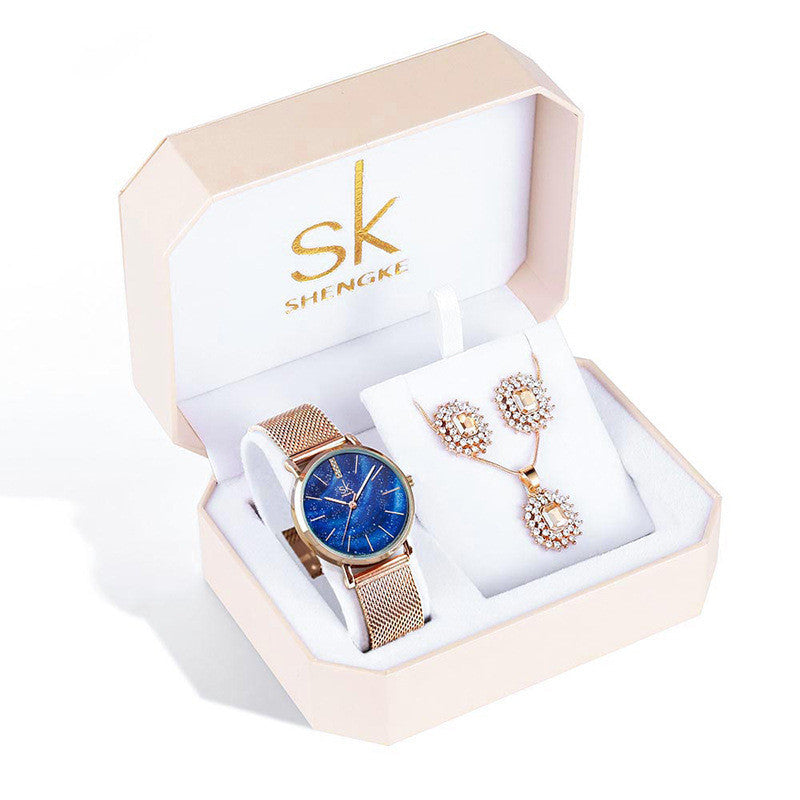 Rose Gold Three-Piece Watch Set