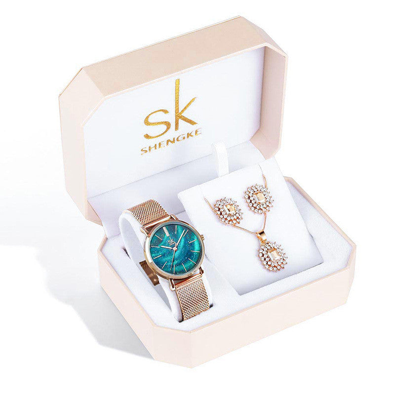 Rose Gold Three-Piece Watch Set