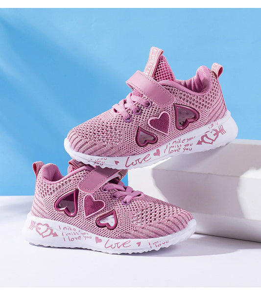 Kids’ Summer Mesh Sneakers – Lightweight Casual Cartoon Sport Running Shoes for Girls