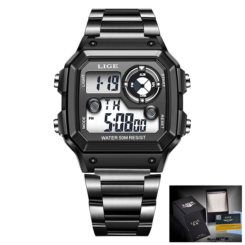 Electronic Multifunctional Watch with Luminous Display