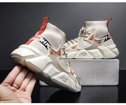 Men’s High-Top Sock Sneakers – Retro Casual Shoes