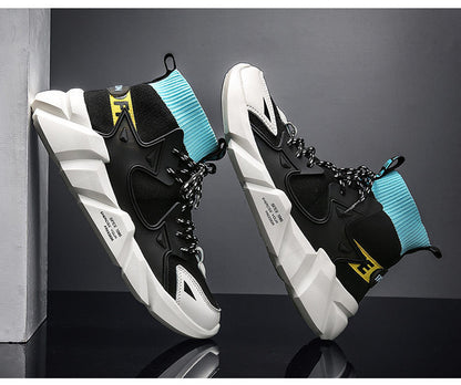 Men’s High-Top Sock Sneakers – Retro Casual Shoes