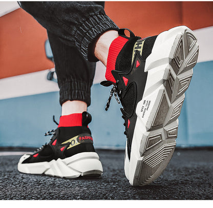 Men’s High-Top Sock Sneakers – Retro Casual Shoes