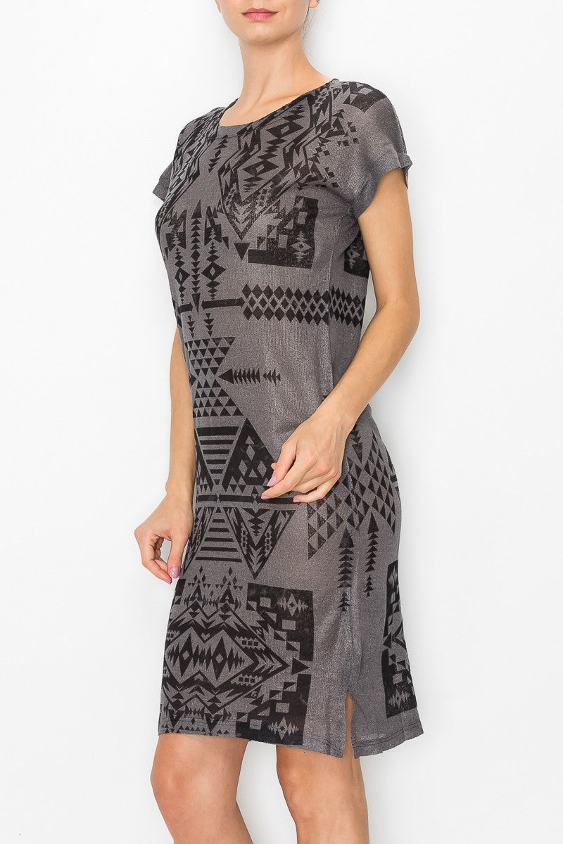 Elara Aztec Knit Dress