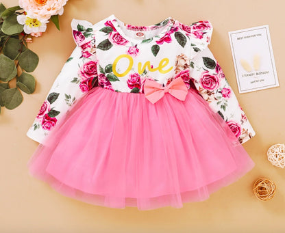 Toddler Baby Girls’ Floral Dress – Ruffle Sleeve Summer Clothes