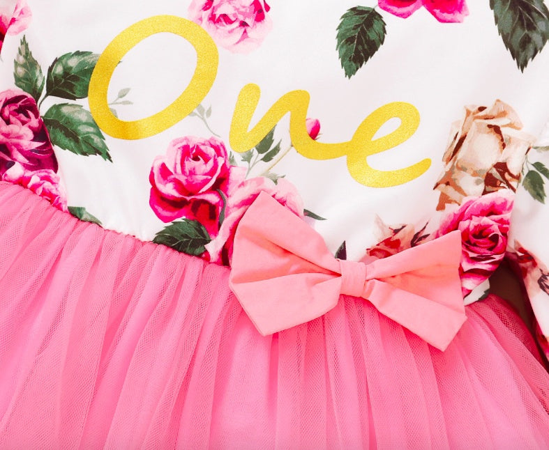 Toddler Baby Girls’ Floral Dress – Ruffle Sleeve Summer Clothes