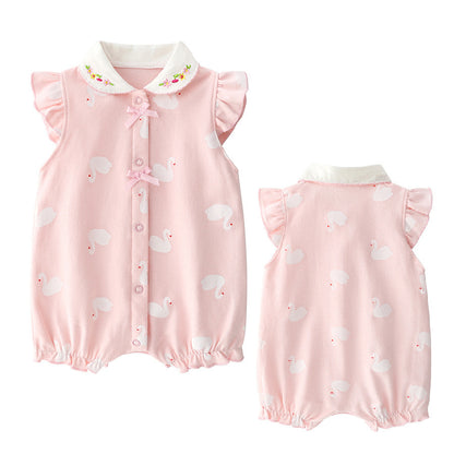 Baby Girls’ Summer Romper – Princess One-Piece Toddler Clothes