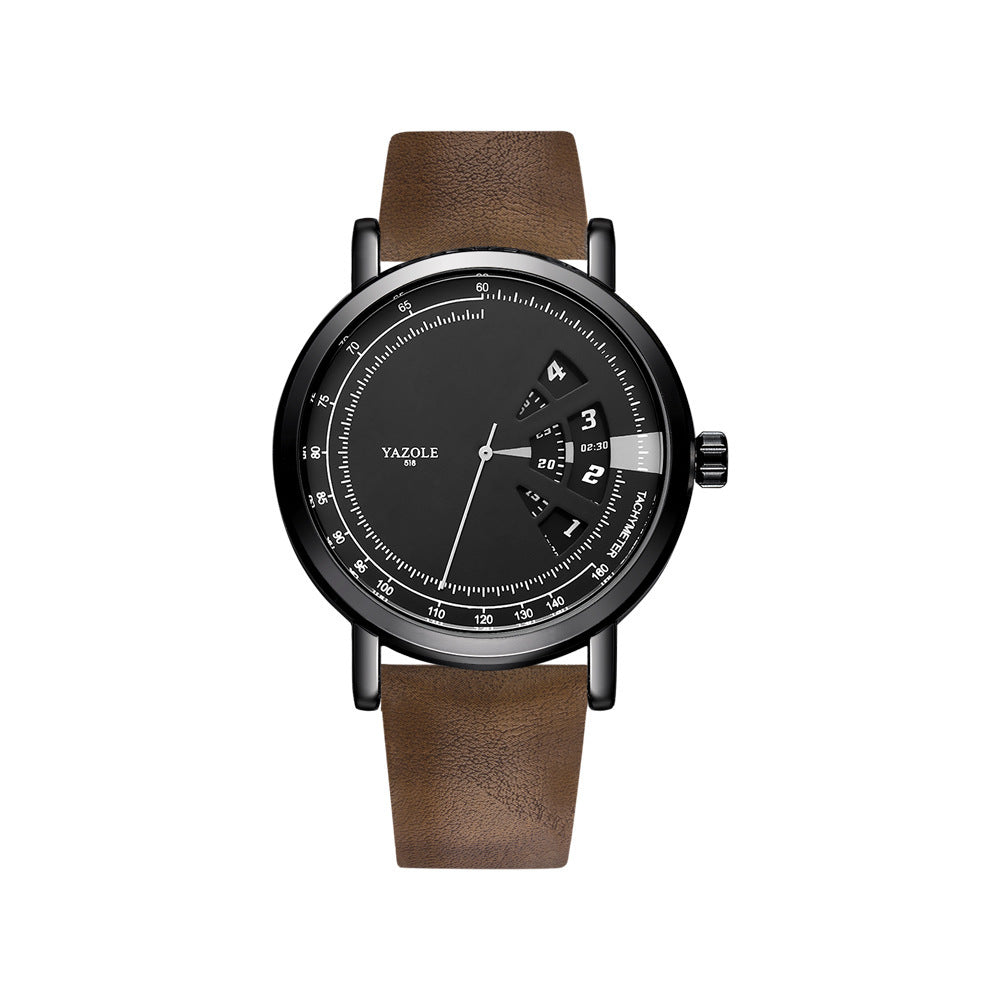 Men’s Quartz Waterproof Watch – Turntable Design