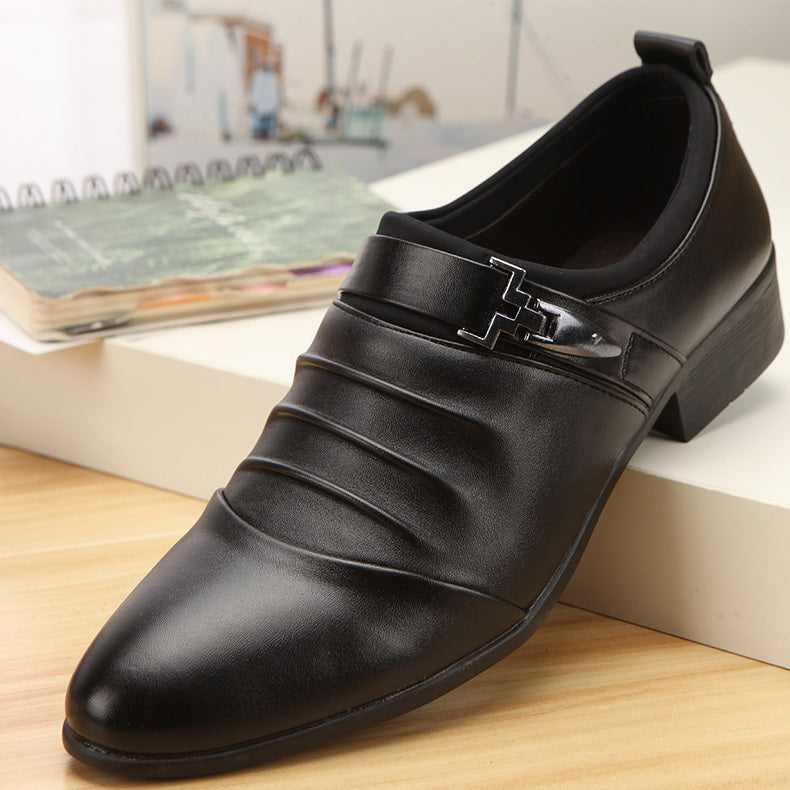 Classic Black Pointed Shoes for Men – Korean Fashion Wedding & Party Wear