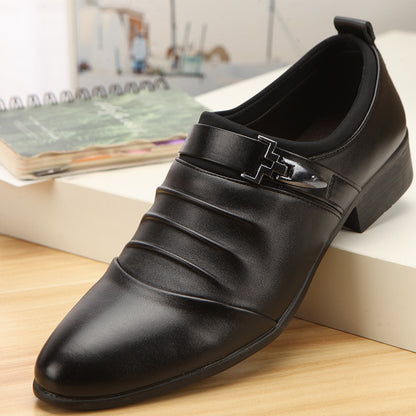 Classic Black Pointed Shoes for Men – Korean Fashion Wedding & Party Wear