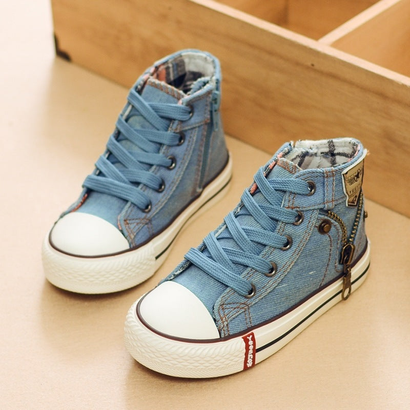 Kids’ Casual Sneakers – Breathable Canvas Sport Shoes for Boys & Girls