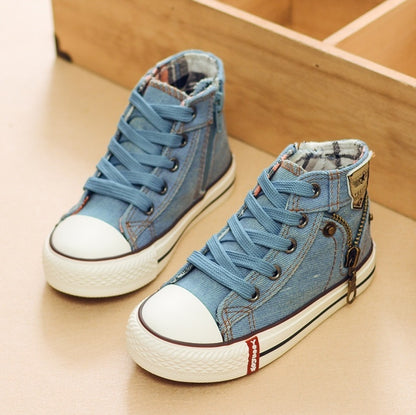 Kids’ Casual Sneakers – Breathable Canvas Sport Shoes for Boys & Girls