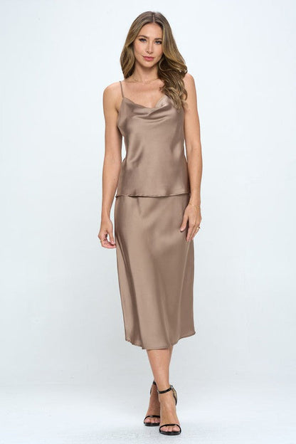 Made in USA Silky Satin Tank Top