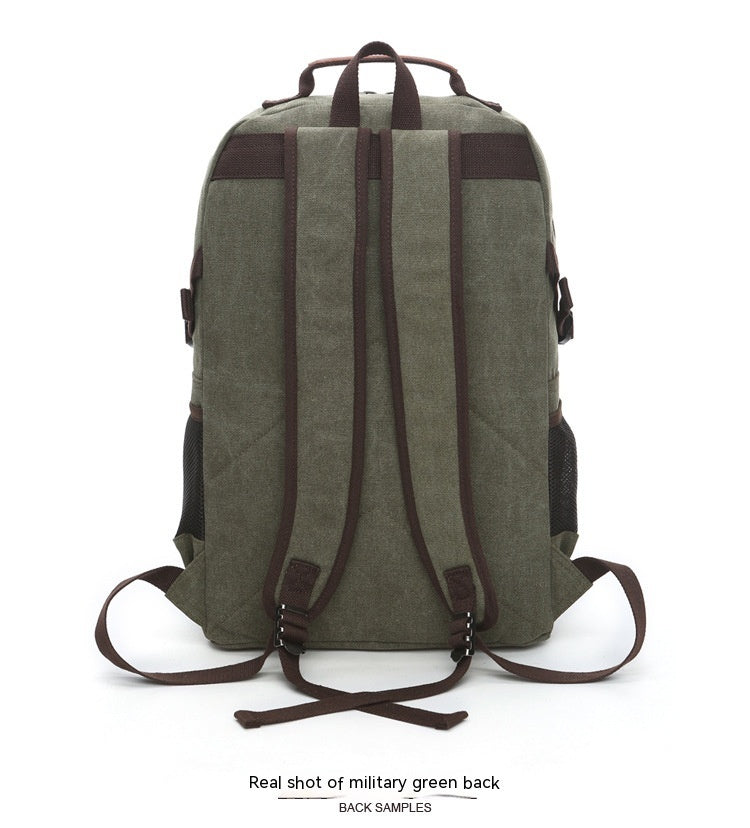Men’s & Women’s Canvas Backpack – Wear-Resistant Large Capacity Casual Bag