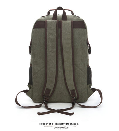 Men’s & Women’s Canvas Backpack – Wear-Resistant Large Capacity Casual Bag