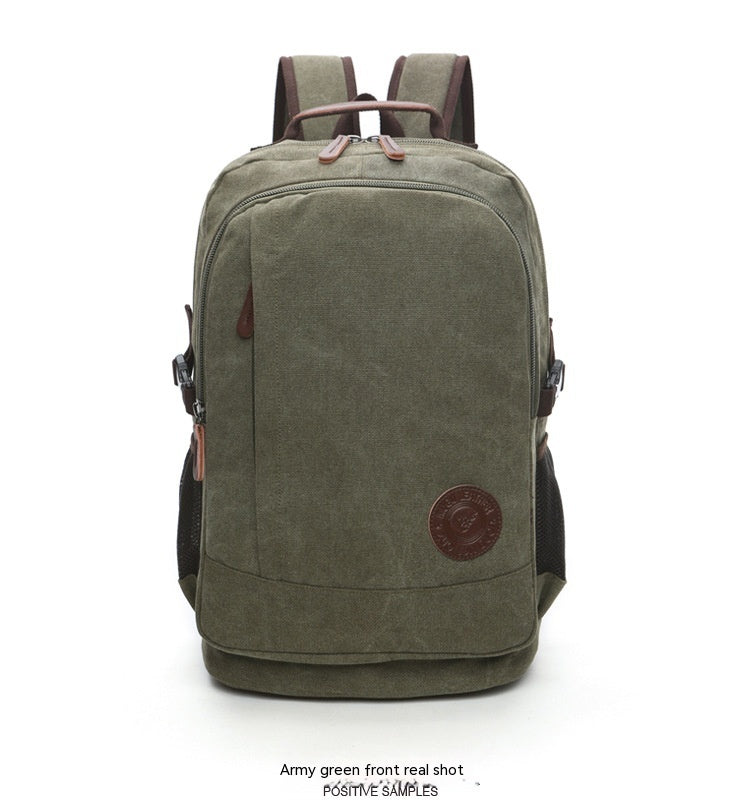 Men’s & Women’s Canvas Backpack – Wear-Resistant Large Capacity Casual Bag