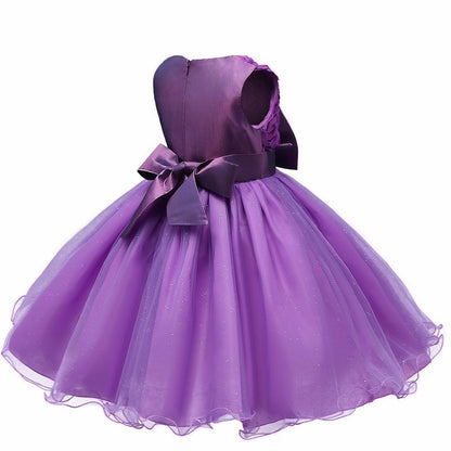 Girls’ Princess Flower Girl Dress – Summer Tutu Wedding & Birthday Party Outfit