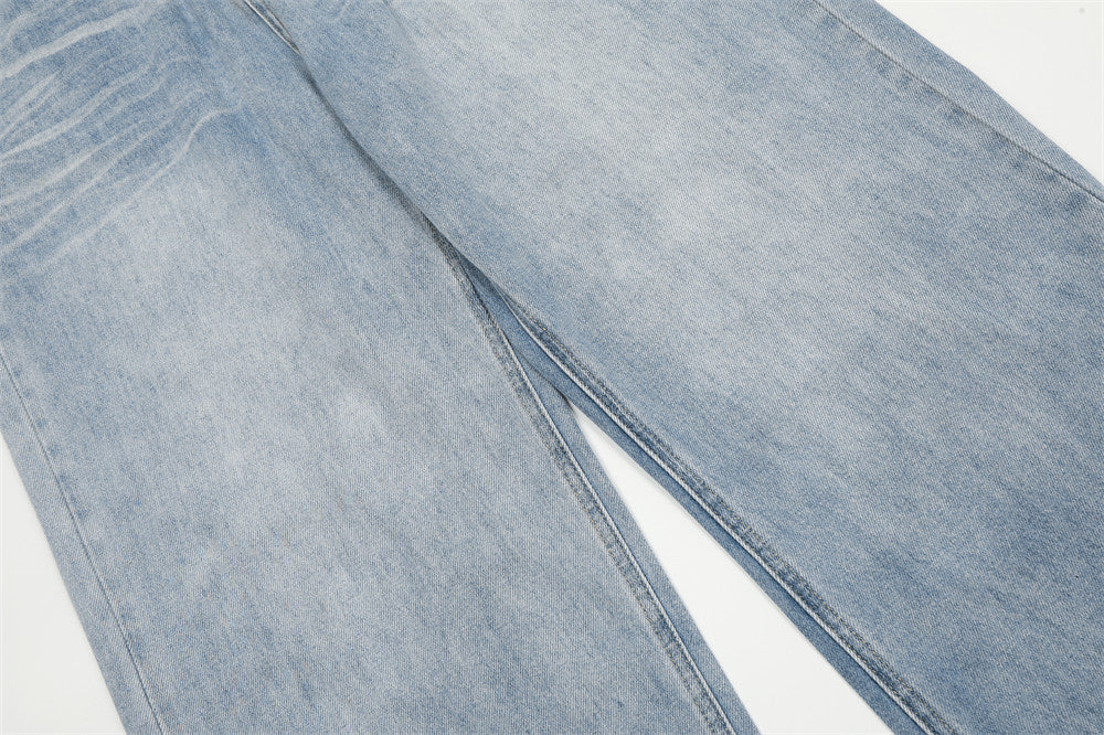 American High Street Wide Leg Denim Trousers Men