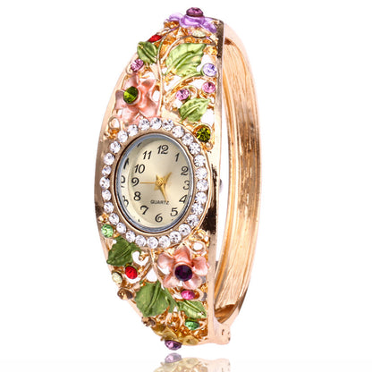 Women’s Flower Diamond Bracelet Watch