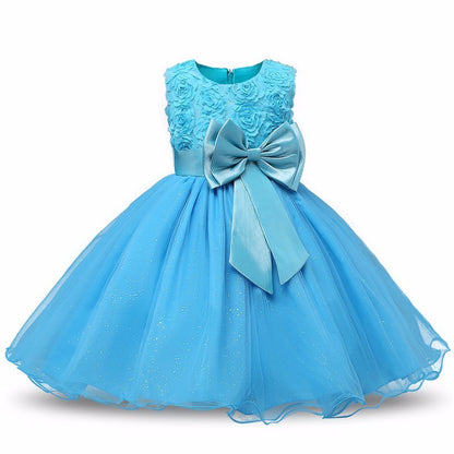 Girls’ Princess Flower Girl Dress – Summer Tutu Wedding & Birthday Party Outfit