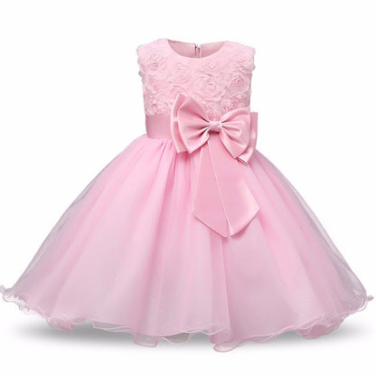 Girls’ Princess Flower Girl Dress – Summer Tutu Wedding & Birthday Party Outfit
