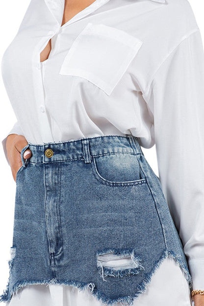 WOMEN FASHION SHIRT DRESS