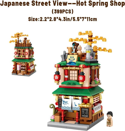 4 PACK Brick Building Set For Kids, 2969 PCS Building Blocks Kit Japanese Street Building Toy Set Gift For 6-15 Years Old Kid And Adult
