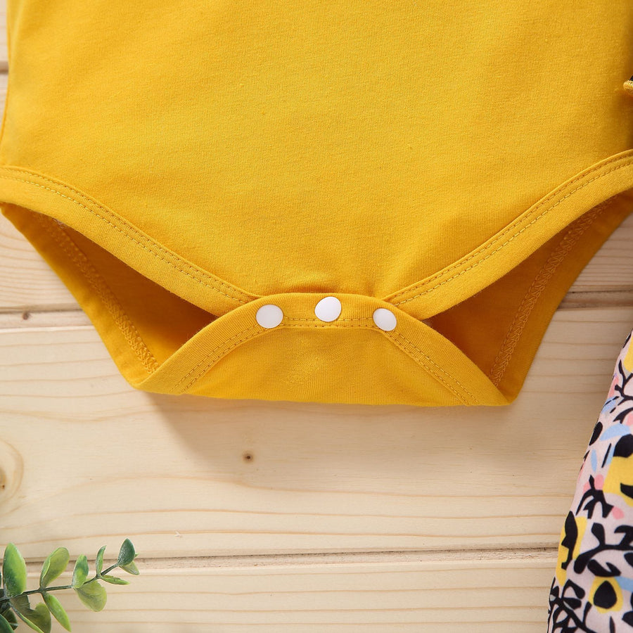 Newborn Toddler Baby Girls Clothes Set Short Sleeve Pullover Bow