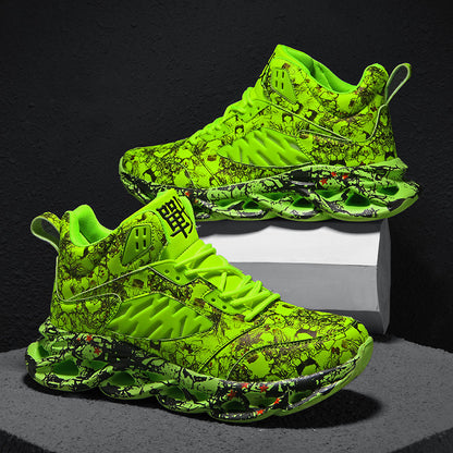 Men’s Basketball Shoes – Camouflage Graffiti Design