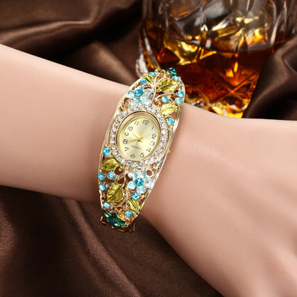 Women’s Flower Diamond Bracelet Watch