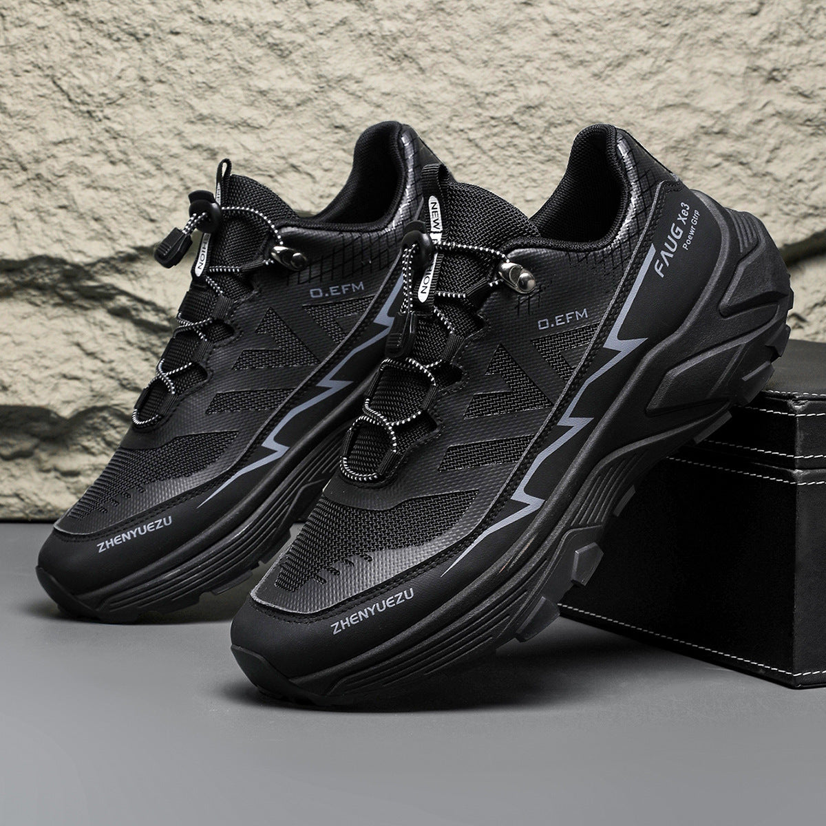 Men’s Color block Sneakers – Outdoor Hiking & Casual Sports Shoes
