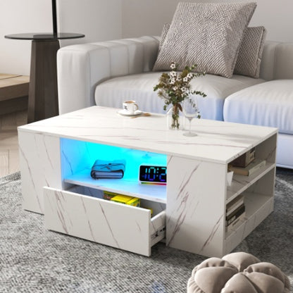 Modern LED Coffee Table & Storage