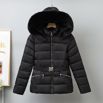 Brushed Lining Slim-fit Elegant Cotton-padded Coat