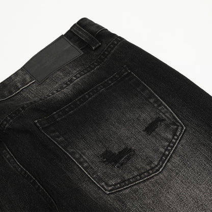 Retro Tattered Jeans Denim Trousers For Men