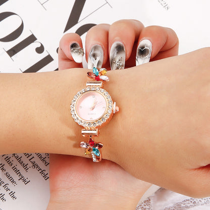 Women’s New Fashion Round Quartz Watch with Adjustable Bracelet