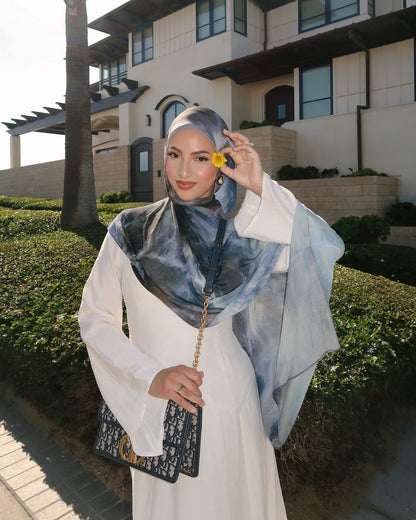 Satin Printed Hijab Printed Shawl Headscarf