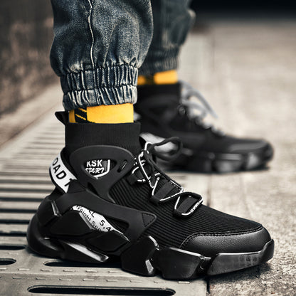 Men’s Height Boost Sneakers – Thick-Soled Casual Running Shoes