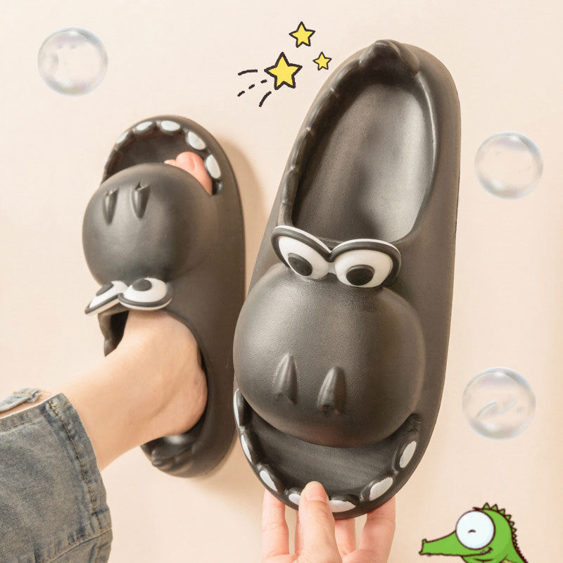 Kids Dinosaur Slippers – Cute Summer EVA Cartoon Sandals for Children & Parents