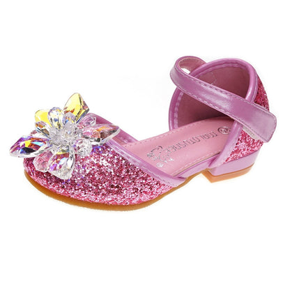 Girls’ Crystal Shoes – Rhinestone Single Princess Dress Shoes