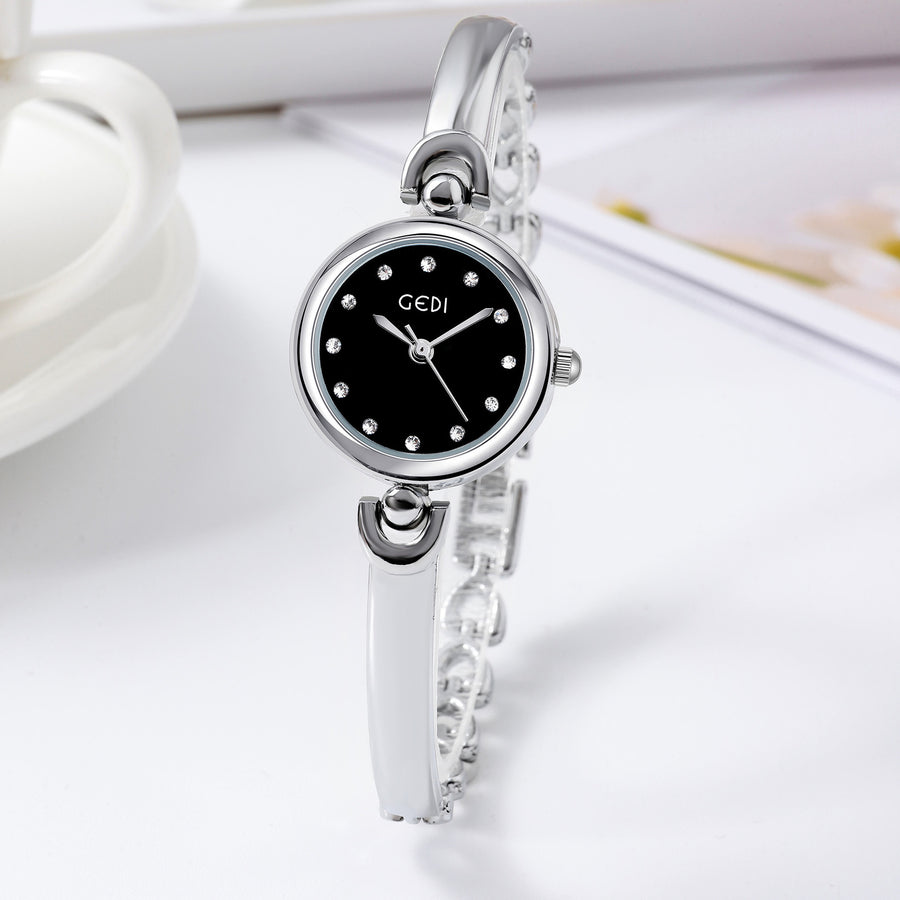 Women’s Simple Round Dial Bangle Quartz Watch