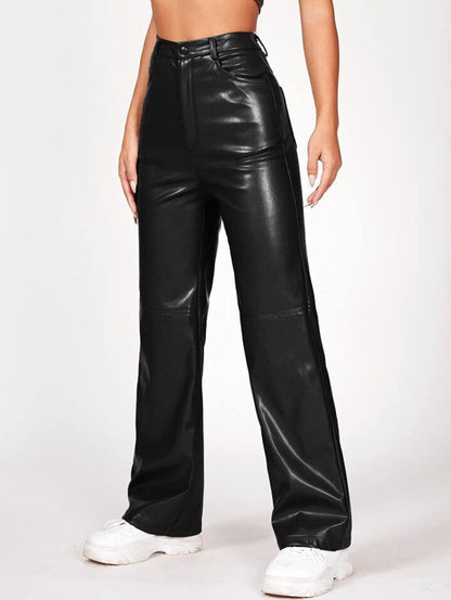 WOMEN SEXY PU LEATHER PANTS ONLY