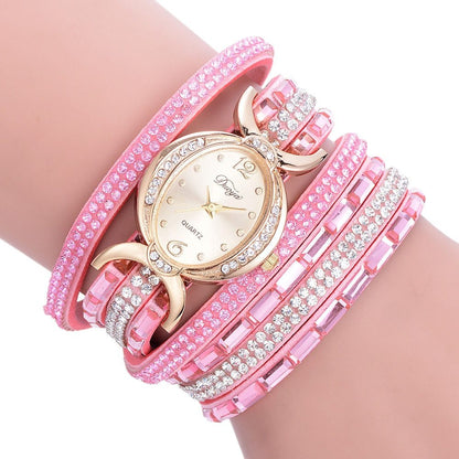 Women’s Casual Rhinestone Dress Bracelet Quartz Watch