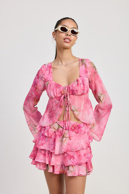 LONG SLEEVE FLARED TOP