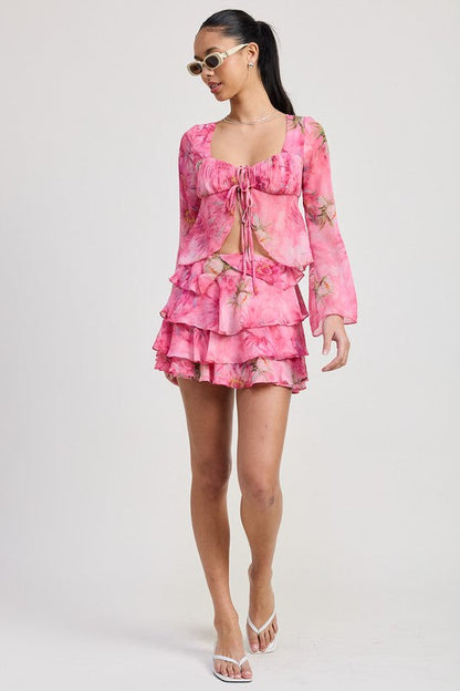 LONG SLEEVE FLARED TOP