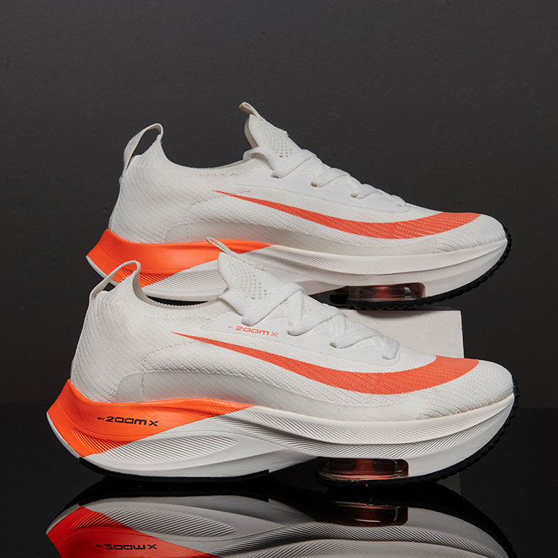 Men’s Air Cushion Sports Shoes | Breathable Knit Lace-Up Sneakers for Running & Casual Wear