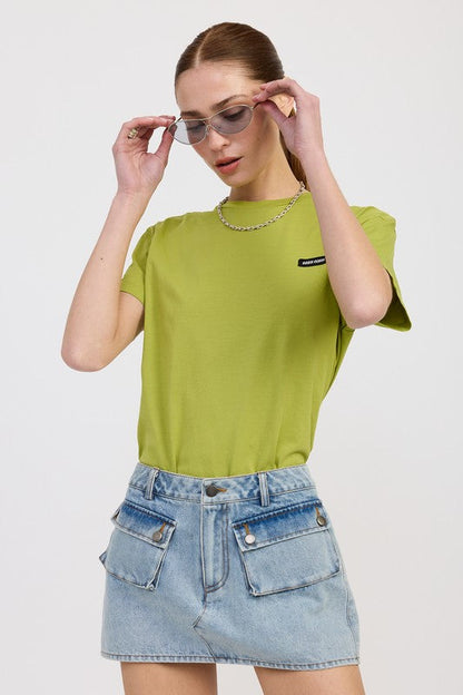 LOW WAIST DENIM MINI SKIRT WITH POCKETS