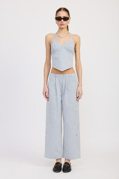 HALTER NECK BUSTIER TOP